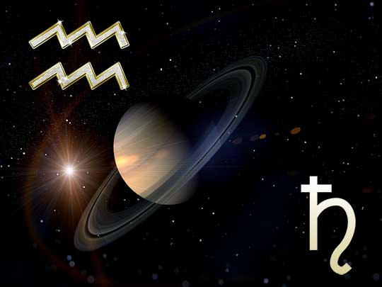 Saturn in the sign of Aquarius