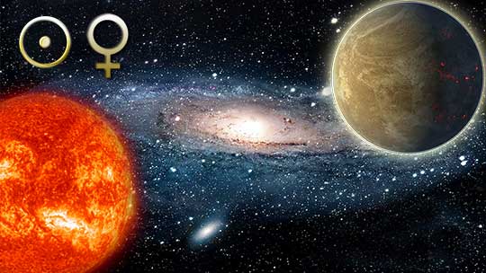 Aspects of Venus and Jupiter
